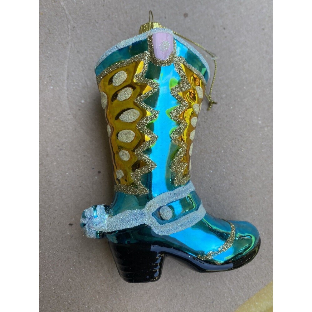 Cowboy Boot Ornament 4.75 Inch Western Christmas Set of 6 TWO's Co. - Picture 12 of 14